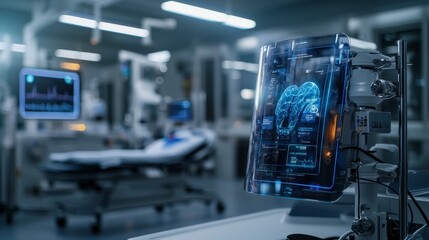 Aufkleber - Holographic medical display enhancing patient care in advanced hospital high-tech environment innovative viewpoint