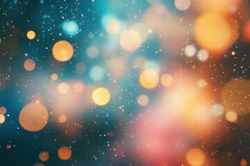 Wall Mural - cosmic dreamscape with swirling nebula colors scattered stardust and floating light orbs deep space 