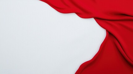 Wall Mural - elegant red and white fabric drapery for background design