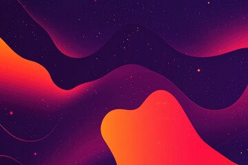 Wall Mural - abstract fluid wave background with vibrant orange and purple gradient.