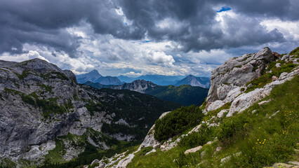 Wall Mural - trekking day in the mountains of Friuli Venezia-Giulia