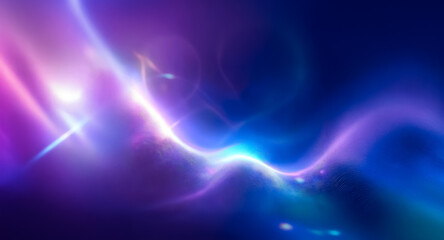 Wall Mural - abstract image featuring vibrant, colorful light streaks flowing across a dark backdrop. smooth, ble