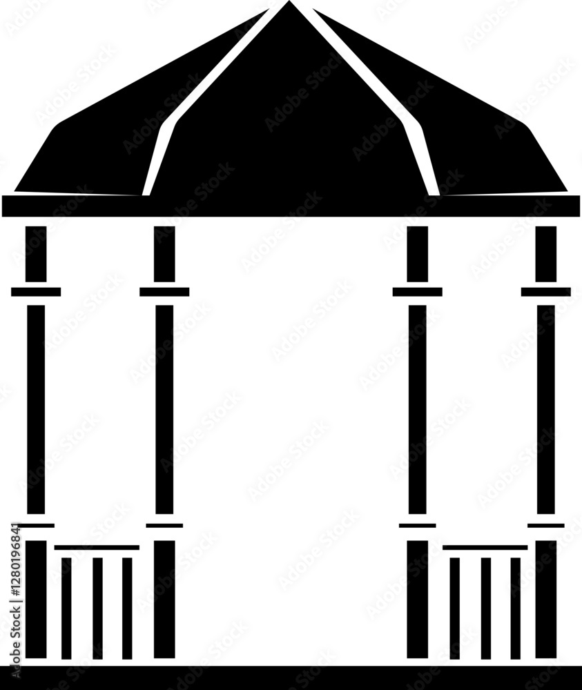 gazebo icon, Black gazebo park silhouette vector template designs ...