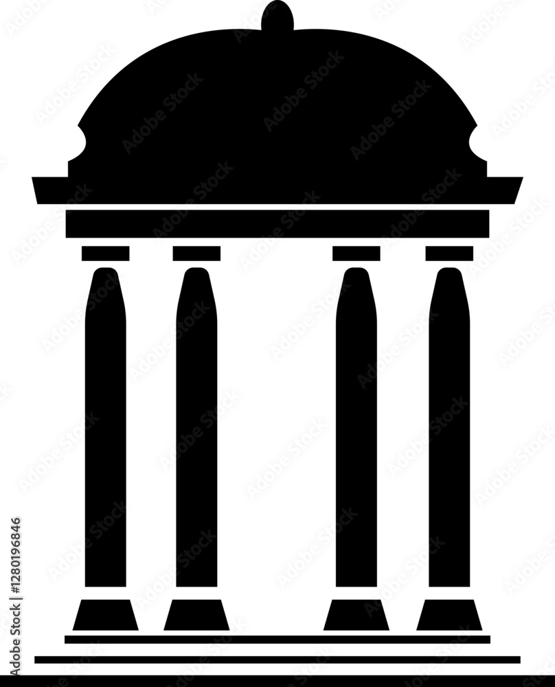 gazebo icon, Black gazebo park silhouette vector template designs ...