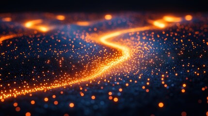 Wall Mural - glowing path, digital landscape, abstract, technology, background, futuristic, design, website