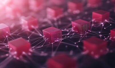 Leinwandbilder - Image of a blockchain-powered data visualization showcasing transparency in digital formats.