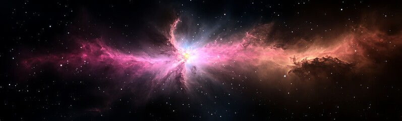 Aufkleber - Ethereal view of a dying star transforming, showcasing cosmic beauty and celestial phenomena in vibrant colors.