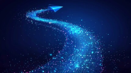 Wall Mural - Abstract blue banner background