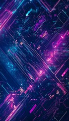 Wall Mural - abstract depiction showing futuristic digital circuit board design pattern