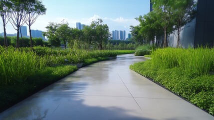 Poster - High-tech water conservation system for sustainable business solutions.
