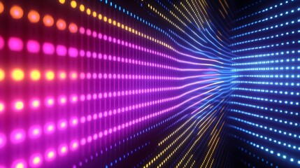 Wall Mural - minimalist abstract neon light pattern background