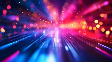 Wall Mural - minimalist abstract neon light pattern background