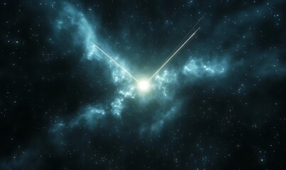 Aufkleber - A time-lapse image of a rotating pulsar star showcasing its powerful emissions.