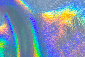 Wall Mural - holographic rainbow foil iridescent leather texture abstract hologram background