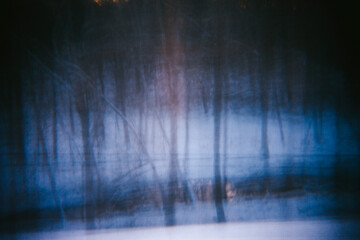 Wall Mural - Abstract Winter Landscape with Soft Focus and Intentional Blur