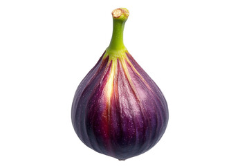 Wall Mural - Whole purple fresh fig isolated on white transparent background. Concept of fruit