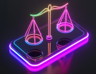 Neon Scales on Smartphone Display