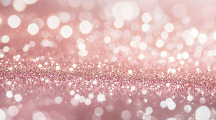 Wall Mural - A dreamy light pink gradient background surrounded by sparkles 