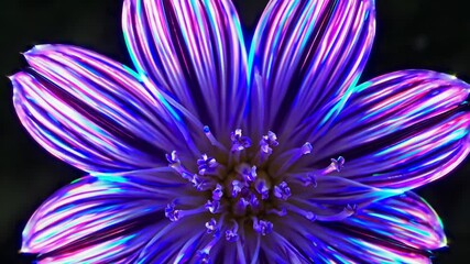 Poster - Neon Petals Dance