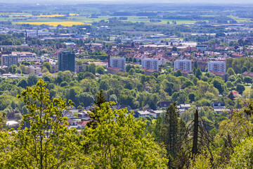 Canvas Print - Skövde city skyline in the summer