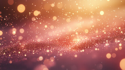 Wall Mural - A dreamy light pink gradient background surrounded by sparkles 