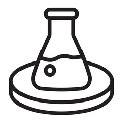 Wall Mural - erlenmeyer line icon