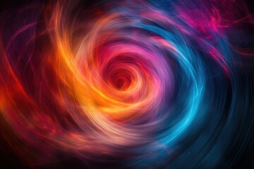 Poster - Vibrant swirling vortex of colors, resembling a cosmic nebula or energy field.