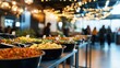 © spacenomads - Buffet Table with Colorful Salads and Delicious Dishes at a Social Gathering Event