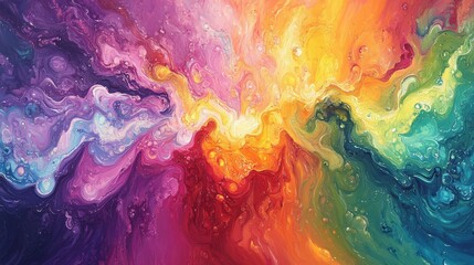 Wall Mural - vibrant abstract fluid acrylic painting texture