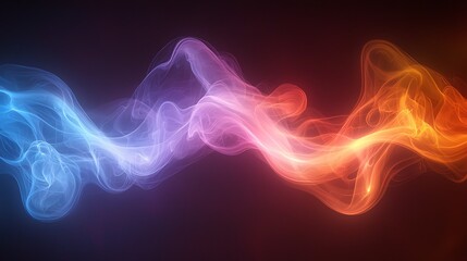 Wall Mural - abstract colorful smoke waves background