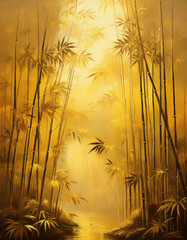Wall Mural - bamboo forest landscape in painting style, part 26