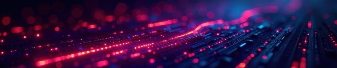Abstract digital code flow, glowing lines, binary data , matrix, software developer