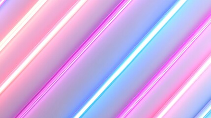 Wall Mural - A white background with abstract, glowing light trails in neon colors