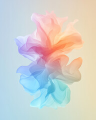Poster - Backlit subject with an airy aura effect, set against a gradient that drifts from peach at the