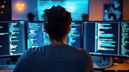 Night Coder: Immersed in Lines of Code