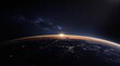 © Platon - Dramatic view of the sun rising over the Earth's atmosphere, illuminating the edge of the planet from space
