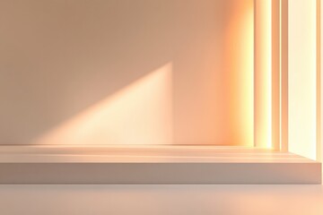 Leinwandbilder - Modern minimalist design featuring soft gradients with ample empty space for creative text placement in a serene setting. Generative AI
