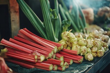 Wall Mural - A table filled with various vegetables