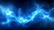 © Chadamas - Glowing Blue Wave Abstract Art 2