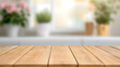 © lin - Empty wooden tabletop with blurred background for product display or visual composition layout