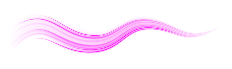 Light trail wave, fire path trace line, car lights, optic fiber and incandescence curve twirl. Vector glitter light fire flare trace. Luminous green neon waves PNG.	