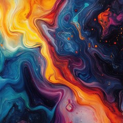 Wall Mural - Mesmerizing cosmic abstract art