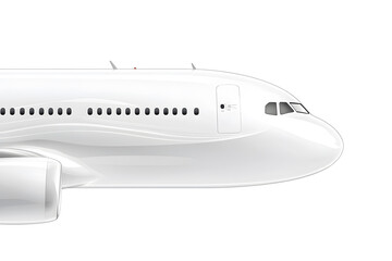 Wall Mural - Flying passenger airplane. A white jet plane Isolated on white background