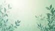 © sajar - Serene Green Leaves Softly Frame a Pale Background
