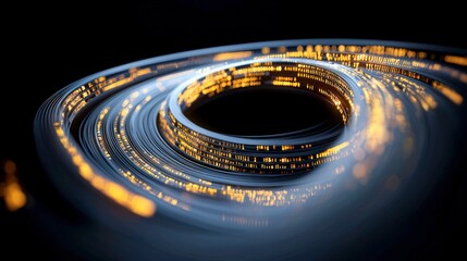 Abstract Data Stream  Digital Code  Binary  Technology  Futuristic  Network  Glow  Spiral