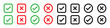 © Jocelyn_Flores - Checkmark and X mark icons. Check mark icon set. Check mark vector icon. Checkmark,  cross mark icon set