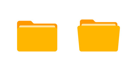 Wall Mural - file folder vector icons. file folder in flat style. file folders. yellow folder icons