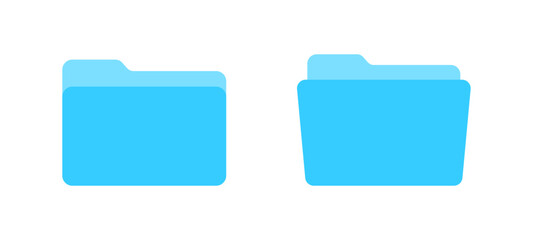 Wall Mural - file folder vector icons. blue folder icons. file folder in flat style. file folders.