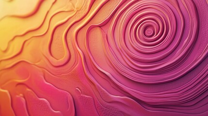 Wall Mural - d renders showcase pink abstract shapes set against a minimalist gradient background featuring orang