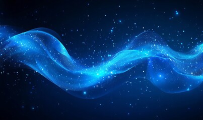 Digital NEWS Concept with Blue Futuristic Background, Data Streams, and Information Flow